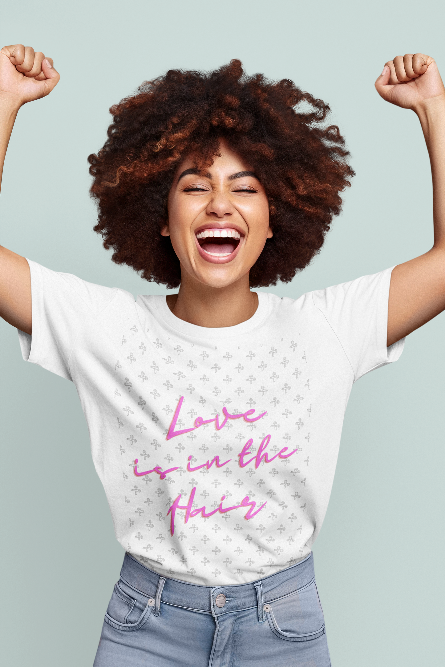 Love Is In The Hair - Organic Scoop Neck T-Shirt